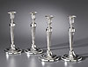 A very elegant set of four Georgian sterling silver candlesticks by John Winter & Co. 
Sheffield 1779
Fully hallmarked. 
